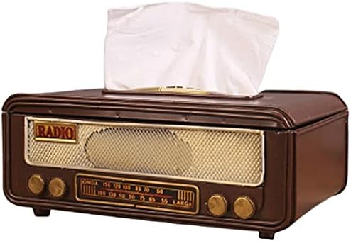GRETD רטרו צורה רדיו קופסת נייר טקסה קופסת מפיות קופסת אחסון מיכל נייר מגבת מגבת מארז קופסת רקמות למשרד
