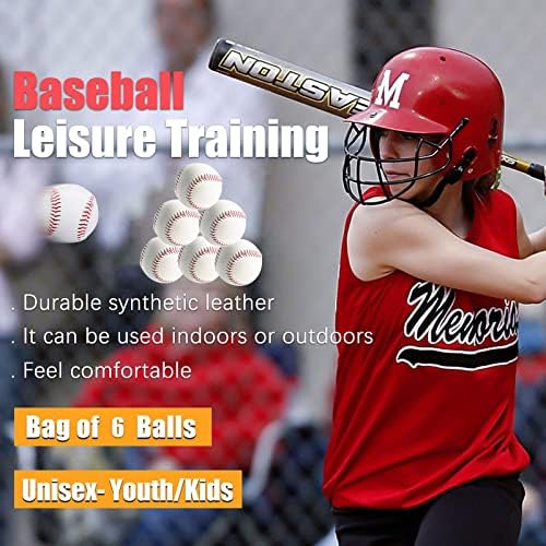 GKK Baseball 6/12ball Pack תרגול אימון בייסבול לילדים/נוער 9 אינץ 'כדורי בייסבול למגרש זריקת חתימות