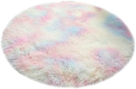 עגול קשת פלאפי שטיח עניבה לצבוע צבעוני שטיחים חמוד רצפת מחצלת שאגי מעגל משחק מחצלת לילדים תינוק