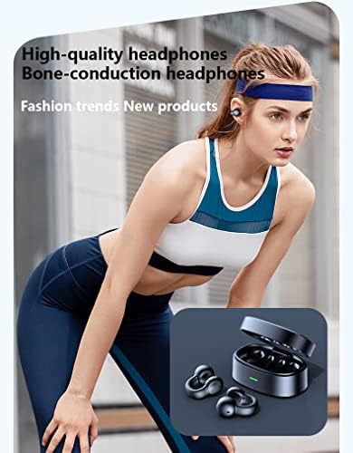 הולכת אוזניים של עצם אוזניים Bluetooth 5.3, קליפ אוזן פתוח אלחוטי ללא כאבים באוזניות, מיני אטום