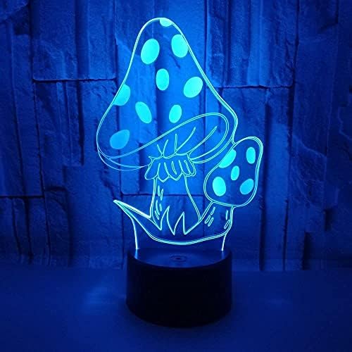 יוס קסם פטריות 3 הוביל מנורת שולחן פסילוסיבין פטריות לילה אור אופטי אשליה חזותית בית תפאורה תאורה