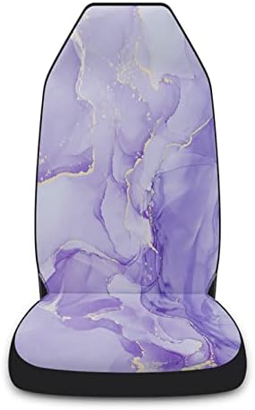 Youngkids Ombre Lavender Surple Print Maet Covers מכסה כרית מושב קדמית קדמית אוניברסלית לרכב שטח/מכוניות/משאיות,