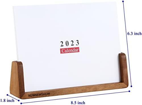 2022-2023 לוח שולחן עם Stand 6x8inches 16 חודשים לוח קישוט שולחן עבודה לוח השנה אגוז בסיס עץ אופקי מתנה לוח שנה