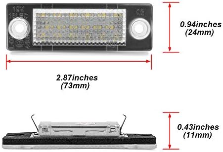 NSLUMO MK5 JE'TTA LED לוחית רישוי נורה נורת LED מספר לוחית אור 12V קנבוס קסנון לבן לסקודה מעולה פולקסווג