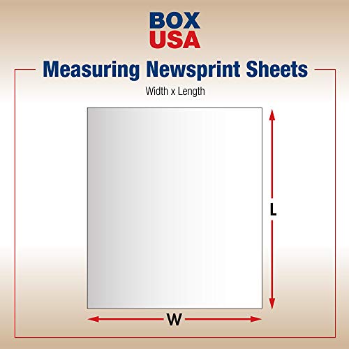 תיבת ארה ב נייר עיתון אריזה גיליונות נייר, 20 אורך על 15 רוחב, ממוחזר, מקרה של 2400, לבן, נהדר עבור העברת,