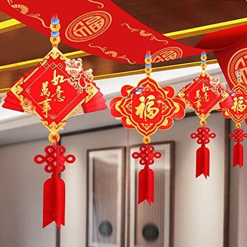 קישוטי תקרה ראש השנה סיני 2023 מסיבת עיצוב ראש השנה הסינית מעדיפה מסיבות ציוד לקישוטים לשנה החדשה לחנויות,