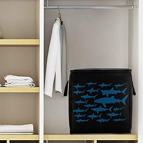 כריש פרחוני דג ים פרחוני שקית אחסון גדולה של שמיכה מארגן קופסת רוכסן על גבי כרית בגדים שמיכת כריות