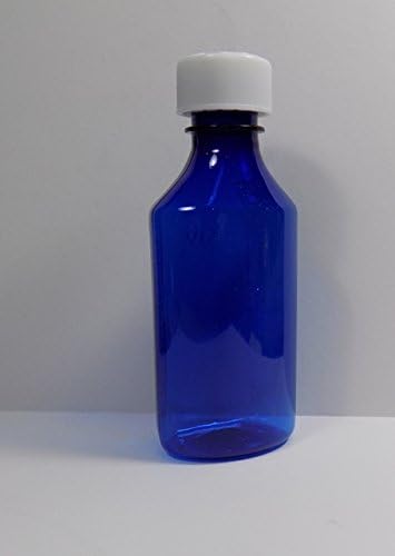 מגרש של 5 בקבוקי סגלגל סגלגל כחול קובלט 4 בקבוקי תרופות