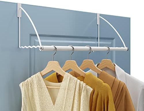 Tajsoon מעל ארון הדלתות לשירות, ניתן להרחבה וניתנת להתאמה מעל דלת בגדי הדלת מתלה וארגן דלת לבגדים או מגבת,