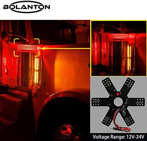BOLANTON LED LED LED יותר 7.8 פונקציה כפולה 54 נוריות LED משאית משאית דקורטיביות משושה סגנון אוויר מנורת פילטר