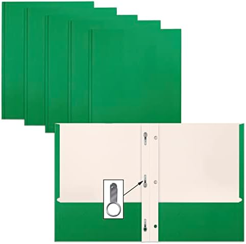 ירוק נייר 2 כיס תיקיות עם שיניים, 50 חבילה, על ידי טוב יותר משרד מוצרים, מט מרקם, מכתב גודל נייר