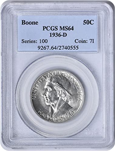 1936 D BOONE SIMMORATIVE SICHEN HUME PCGS MS64