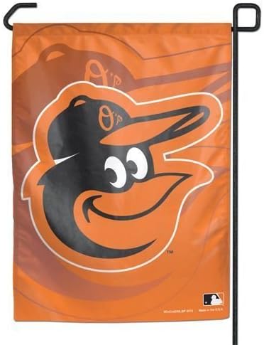 Wincraft MLB Baltimore Orioles Orange עם Shadow Goone Bird Garden Flag, 11 x15, צבע צוות