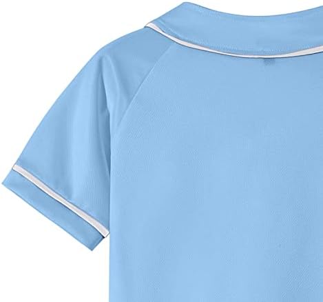 Jeecoin Baseball'sball Jersey כפתור מדים מדים חולצות טירטס היפ הופ היפסטר סופטבול רגיל חולצות