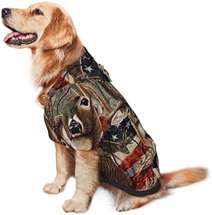 דגל אמריקה דגל בגדי כלבים מחמד בינוני ונימוס גדול של סווטשירט עם ברדס מחמד ארבע עונות דגמים אוהבים סווטשירט