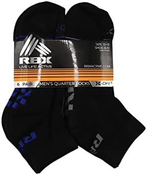 RBX Active's Setallic X-DRI מהיר ויבש גרבי צוות רבעון 6-חבילות