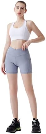 COVS נשים גבוהות למותניים מכנסיים קצרים בקרת בטן אימון אימון חותלות יוגה המריצות מכנסי כושר