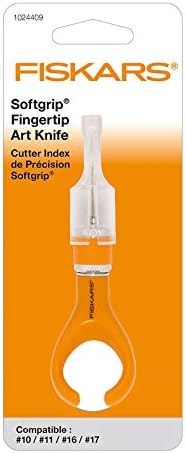 סכין אמנות של Fiskars Softgrip Softgrip, סכין/להב אצבעות, לאנשים ימניים ושמאליים, אורך כולל: 10,7 סמ, פלדה/פלסטיק