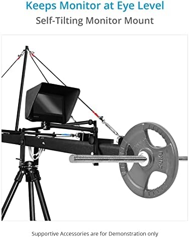 Proaim 24ft Fraser Cinema Cinema Cinema Cinema Wrane w Solid Gravity Stand & Anchor Dolly עבור הפקות קולנוע.