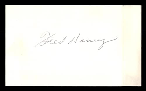 פרד הייני חתם על כרטיס אינדקס 3 על 5 מילווקי בראבס 213709-חתימות חתוכות של ליגת הבייסבול