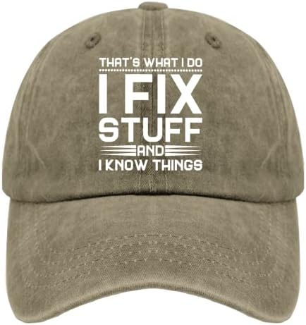 זה מה שאני עושה אני מתקן דברים ואני יודע דברים במצוקה אבא כובעים לנשים מצחיק ג'ינס שטוף כובע סטרפבק