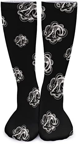 WeedKeycat מפותל גרביים עבות גרביים חידוש מצחיק הדפס גרפי גרפי חמים אמצע גרביים לחורף