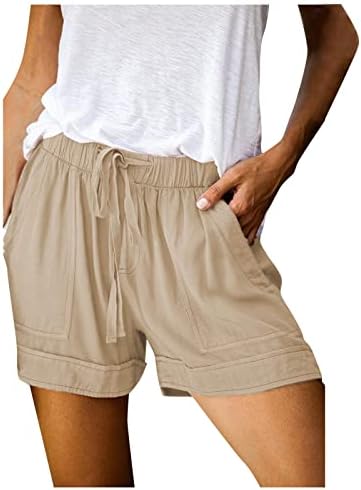 Uqrzau High מותן המותניים הגבוהים ג'ין מכנסיים עיצוב כיס לחגורה ， מכנסי כושר קל משקל, מכנסיים קצרים של מכנסיים