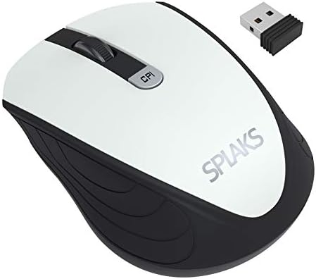 Splaks עכבר מחשב אופטי אלחוטי, עכברים אלחוטיים 2.4 ג'יגה הרץ עכברים משרדים ניידים, עכבר יד שמאל או ימין 3 DPI מתכוונן,