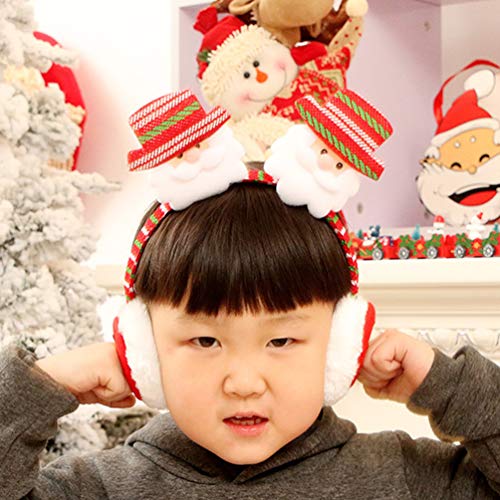 3 יחידות חג המולד אוזן מחממי חג המולד קטיפה סרט חג המולד מחממי אוזני אוזן חם קריקטורה סרט לילדים