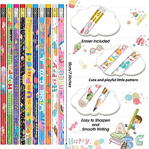מצחיק שמח יום הולדת עפרונות לסטודנטים בתפזורת צבעוני עפרונות עם למעלה מחקי למורים כיתות גמול ילדים יום הולדת