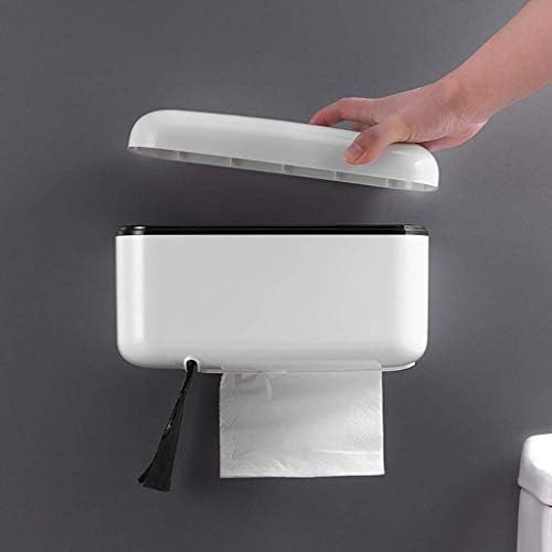 WSZJJ נייר טואלט חדר אמבטיה רכוב על קיר ומגבות מטבח, נייר טואלט רב-פונקציונלי מסוגנן ותיבת אחסון מפיות