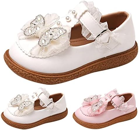 אופנה אביב קיץ נעליים מזדמנים נעלי עור נעליים עור עבות סוליה פרל מוצק נעלי תינוקות נעליים