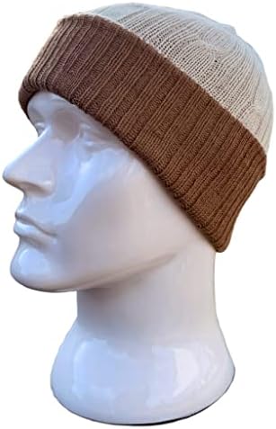כובע סרוג הפיך של Qoriqinti יוניסקס בצמר אלפקה, רך, קל וחם. כפה חורפית חורפית לגברים ונשים.
