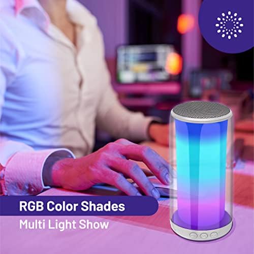 Knz Mozarto Glow S Bluetooth 5.3 רמקול עם Show Dynamic RGB Lightshow, 10W, מצב אלחוטי אמיתי, הזרמת