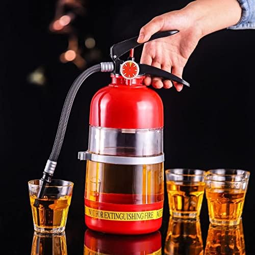 2 ליטר מתקן משקאות עם עיצוב מטף כיבוי אש, מכשיר משקאות יצירתי מסיבת בירה חביות מים BARBAGE משקאות משקאות