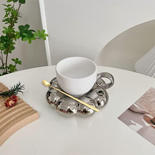 ספלי קפה חמודים ספל ענן, כוס יצירתית חמודה עם רכבת חמניות, ספל קפה קרמיקה כוס קפה ספל קפה, 7 גרם/200