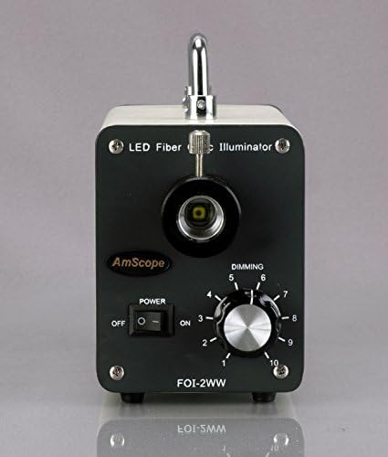 AMSCOPE LED-20WS 20W LED סיבים אופטיים אופטיים יחיד מיקרוסקופ תאורה תאורה