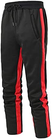 אימוני ברדס לגברים 2 חלקים תלבושות של קפוצ'ונים בלוק צבע ומכנסיים מערכות ספורט מזדמנים רזים כושר סתיו חורף.