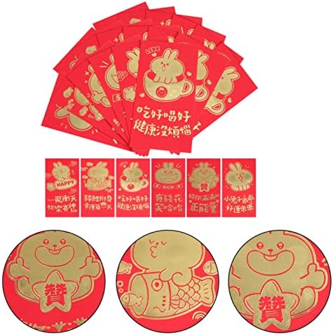 מתנה סינית 30 יחידות סיני אדום מעטפות 2023 שנה של ארנב מזל כסף אדום מנות הונג באו ירח חדש שנה מעטפות עבור