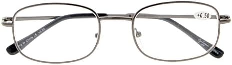 עיניים 4 זוגות משקפי קריאה מסגרת מתכת +1.00 קוראים משקפי ראייה עם צירי קפיץ לגברים נשים קריאות