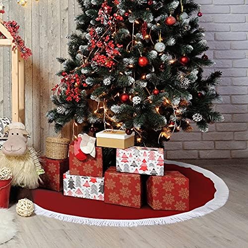 מכונאי הקטן של אבא עץ חג המולד מחצלת חצאית עץ עץ עץ עם גדילים לקישוט חג המולד של מסיבת חג 48 x48
