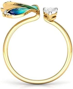 2023 מתנת טבעת Big Brystal New Buterfly טבעת רינלימונד טבעת טבעת צורה יהלום טבעת טבעת טבעת Buterfly