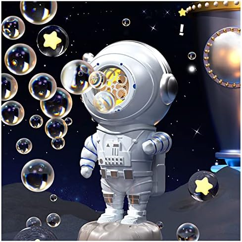 מכונת בועות לילדים צעצועים פעוטות: אסטרונאוטים מפוח בועות סיבוב בועות יצרנית בועות חיצוניות צעצועים