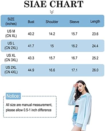 כוכבי המאה נשים UPF 50+ שרוול ארוך UV הגנה מפני בגדים בגדים טיולים חולצת שמש חולצת קפוצ'ון עם כיסים