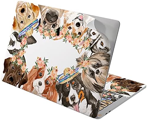 עור ויניל אלטרנטיבי עור תואם לאוויר MacBook 13 אינץ 'מק פרו 16 רשתית 15 12 2020 2019 2018 כלב חמוד פרח