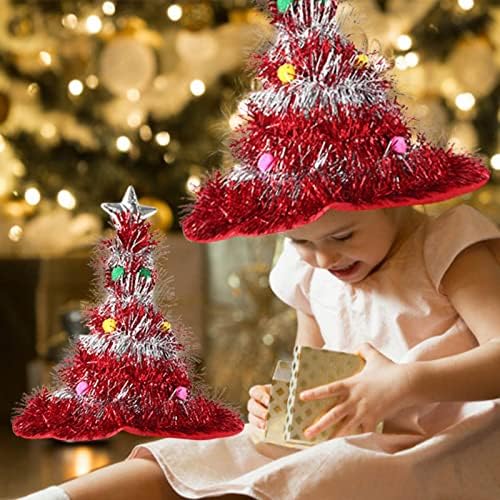 חג המולד עץ חג המולד כובע עם חוט 30 הוביל אורות וכדורים חג המולד תלבושות למבוגרים ילדי חג ההודיה קישוטים