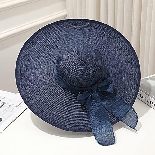 נשים שמש קש כובע רחב שוליים 50 קיץ שמש כובע נסיעות מתקפל להפשיל תקליטונים חוף כובעים לנשים