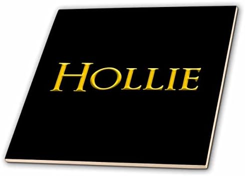 3רוז הולי שם אישה פופולרי באמריקה. צהוב על מתנה שחורה - אריחים