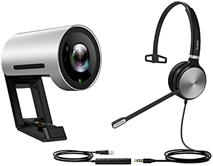 Yealink usb-wired-uc-headset mono uh36-קבוצות אוזניות טלפון & UVC30 מצלמת מצלמת רשת עם מיקרופון