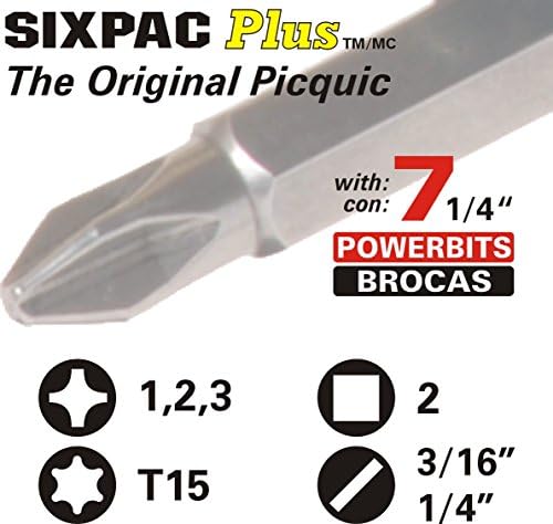 Picquic 88911 Card Pack Combo עם Sixpac פלוס ונהגים מגושמים, שחור, 2 חלקים